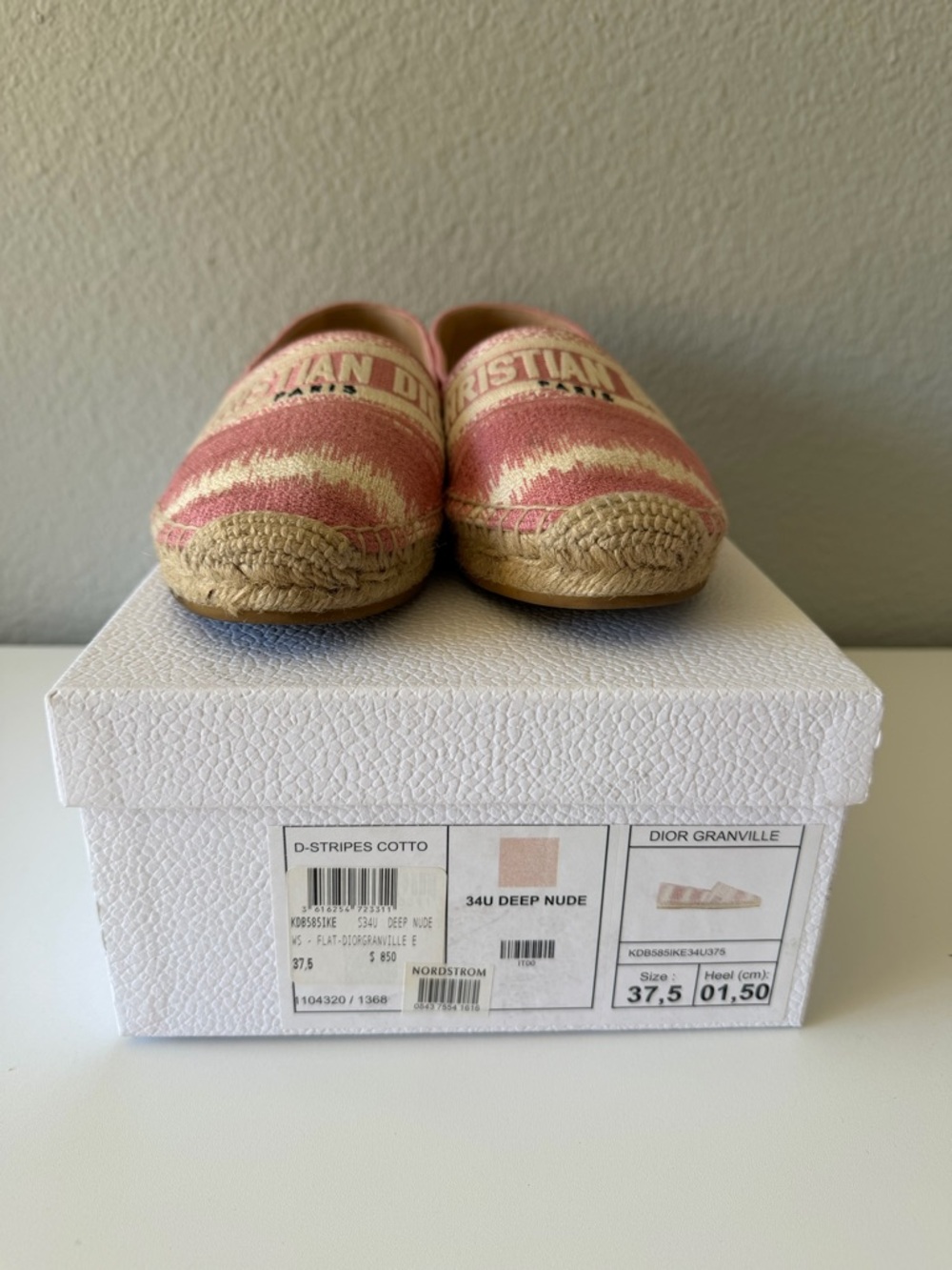 Christian Dior Pink Canvas Espadrilles - Picture 2 of 5